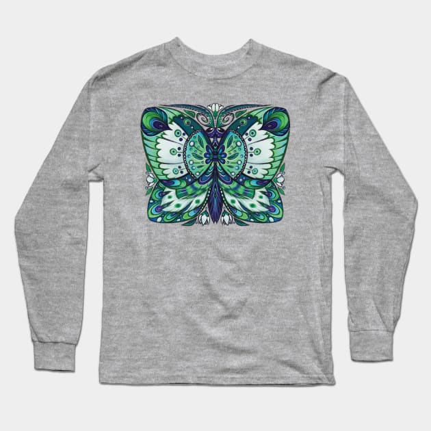 Peacock moth Long Sleeve T-Shirt by Midsea 